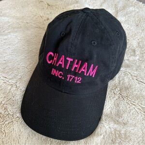 Newhattan Chatham, MA Cotton Hat Baseball Cap Adjustable Black and Pink NWOT